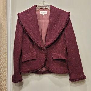 Italian Designer Erreuno Vintage Wool French Style Bouclé Blazer - Sz 44 EU